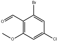 Benzaldehyde, 2-bromo-4-chloro-6-methoxy- Struktur