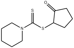1-Piperidinecarbodithioic acid, 2-oxocyclopentyl ester Struktur