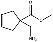 3-Cyclopentene-1-carboxylic acid, 1-(aminomethyl)-, methyl ester Struktur