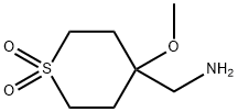 2H-Thiopyran-4-methanamine, tetrahydro-4-methoxy-, 1,1-dioxide Struktur