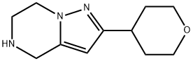 Pyrazolo[1,5-a]pyrazine, 4,5,6,7-tetrahydro-2-(tetrahydro-2H-pyran-4-yl)- Struktur