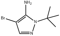 1H-Pyrazol-5-amine, 4-bromo-1-(1,1-dimethylethyl)- Struktur