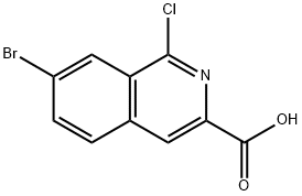 3-Isoquinolinecarboxylic acid, 7-bromo-1-chloro- Struktur