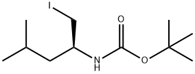 Carbamic acid, N-[(1S)-1-(iodomethyl)-3-methylbutyl]-, 1,1-dimethylethyl ester Struktur