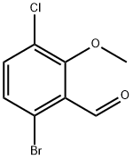 6-Bromo-3-chloro-2-methoxybenzaldehyde Struktur