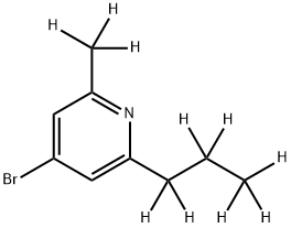 4-Bromo-[2-methyl-6-(n-propyl)-d10]-pyridine Struktur