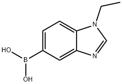 (1-Ethyl-1,3-benzodiazol-5-yl)boronic acid Struktur