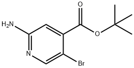 4-PYRIDINECARBOXYLIC ACID, 2-AMINO-5-BROMO-, 1,1-DIMETHYLETHYL ESTER Struktur