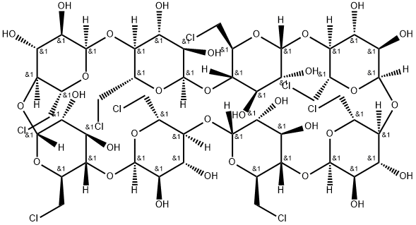 octakis(6-chloro-6-deoxy)-γ-cyclodextrin Struktur