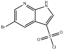 1H-Pyrrolo[2,3-b]pyridine-3-sulfonyl chloride, 5-bromo- Struktur