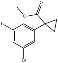 methyl 1-(3-bromo-5-fluorophenyl)cyclopropane-1-carboxylate Struktur