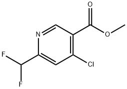 3-Pyridinecarboxylic acid, 4-chloro-6-(difluoromethyl)-, methyl ester Struktur
