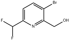 (3-Bromo-6-(difluorome
thyl)pyridine-2-methan
ol Struktur