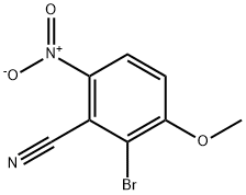 2-Bromo-3-methoxy-6-nitrobenzonitrile Struktur