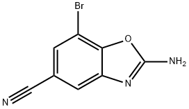 5-Benzoxazolecarbonitrile, 2-amino-7-bromo- Struktur