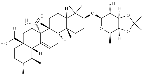 Quinovic acid 3-O-(3',4'-O-isopropylidene)-beta-D-fucopyranoside Struktur