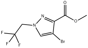 methyl 4-bromo-1-(2,2,2-trifluoroethyl)-1H-pyrazole-3-carboxylate Structure