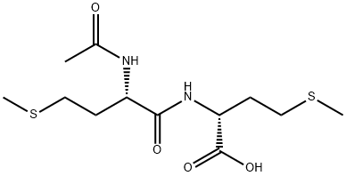 Methionine EP Impurity D(racemic mixture)/(2S)-2-(2-acetamido-4-(methylthio)butanamido)-4-(methylthio)butanoic acid Struktur