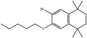 6-bromo-1,1,4,4-tetramethyl-7-(pentyloxy)-1,2,3,4-tetrahydronaphthalene(WXC08918) Struktur