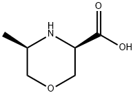 3-Morpholinecarboxylic acid, 5-methyl-, (3R,5R)- Struktur