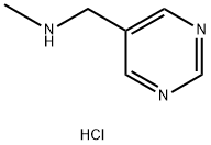5-Pyrimidinemethanamine, N-methyl-, hydrochloride (1:2) Structure