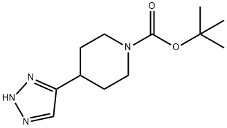 1-Piperidinecarboxylic acid, 4-(2H-1,2,3-triazol-4-yl)-, 1,1-dimethylethyl ester Structure