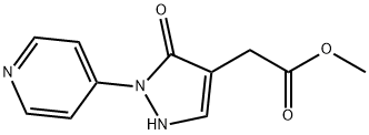 1H-Pyrazole-4-acetic acid, 2,5-dihydro-5-oxo-1-(4-pyridinyl)-, methyl ester Struktur