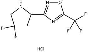 3-(4,4-二氟吡咯烷-2-基)-5-(三氟甲基)-1,2,4-噁二唑鹽酸鹽 結(jié)構(gòu)式