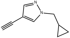 1-(Cyclopropylmethyl)-4-ethynyl-1H-pyrazole Struktur