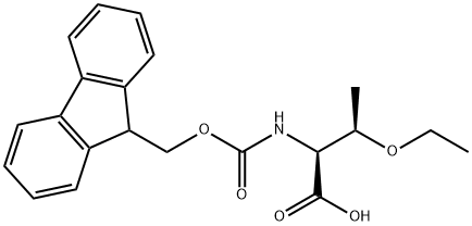 (2S,3R)-3-ethoxy-2-({[(9H-fluoren-9-yl)methoxy]carbonyl}amino)butanoic acid Struktur