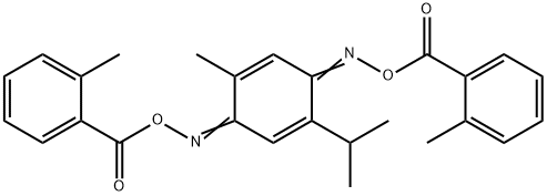 2-isopropyl-5-methylcyclohexa-2,5-diene-1,4-dione O,O-di(2-methylbenzoyl) dioxime Struktur