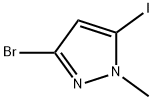 1H-Pyrazole, 3-bromo-5-iodo-1-methyl- Struktur