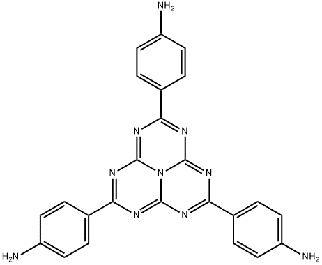 Benzenamine, 4,4',4''-(1,3,4,6,7,9,9b-heptaazaphenalene-2,5,8-triyl)tris- Struktur