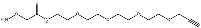 Aminooxy-amido-PEG4-propargyl Struktur