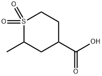2H-Thiopyran-4-carboxylic acid, tetrahydro-2-methyl-, 1,1-dioxide Struktur