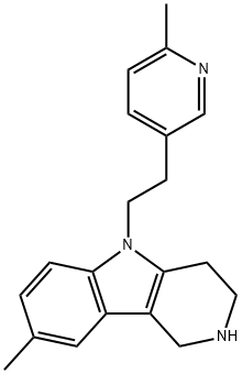 2,3,4,5-Tetrahydro-8-methyl-5-[2-(6-methylpyridin-3-yl)ethyl]-1H-pyrido[4,3-b]indole (Latrepirdine Metabolite) Structure