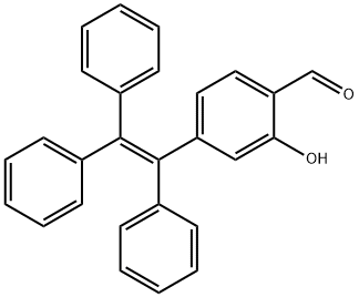 Benzaldehyde, 2-hydroxy-4-(1,2,2-triphenylethenyl)- Struktur