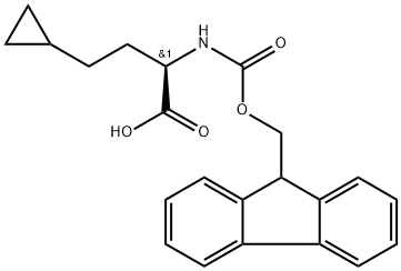 (R)-2-(Fmoc-amino)-4-cyclopropylbutanoic acid Struktur