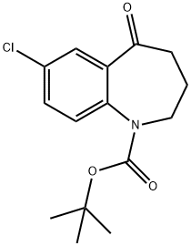 tert-Butyl 7-chloro-5-oxo-2,3,4,5-tetrahydro-1H-benzo[b]azepine-1-carboxylate Struktur