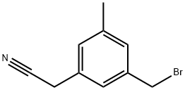 Benzeneacetonitrile, 3-(bromomethyl)-5-methyl- Struktur