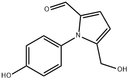 1H-Pyrrole-2-carboxaldehyde, 5-(hydroxymethyl)-1-(4-hydroxyphenyl)- Struktur