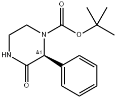 (S)-tert-butyl 3-oxo-2-phenylpiperazine-1-carboxylate Struktur