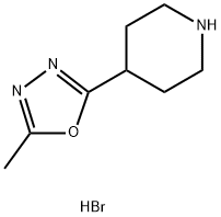 2-Methyl-5-(piperidin-4-yl)-1,3,4-oxadiazole hydrobromide Struktur