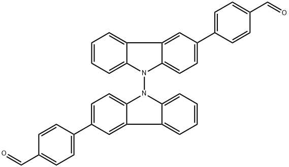 4,4'-([9,9'-bicarbazole]-3,3'-diyl)dibenzaldehyde Struktur