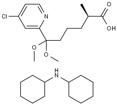 Dicyclohexylamine (R)-6-(4-chloropyridin-2-yl)-6,6-dimethoxy-2-methylhexanoate Struktur