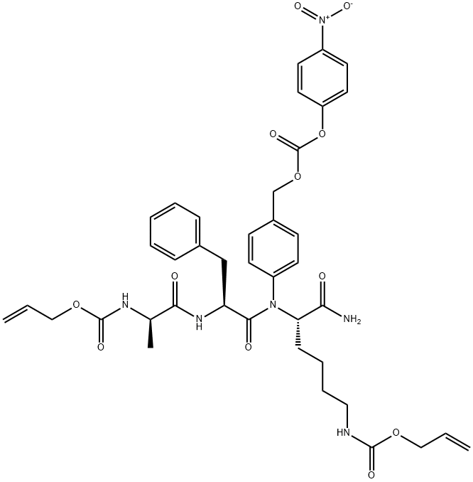 ALOC-D-ALA-PHE-LYS(ALOC)-PAB-PNP, 253863-34-2, 結(jié)構(gòu)式