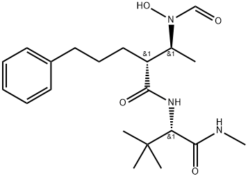 (ALPHAR)-N-[(1S)-2,2-二甲基-1-[(甲基氨基)羰基]丙基]-ALPHA-[(1S)-1-(甲酰基羥基氨基)乙基]苯戊酰胺 結構式