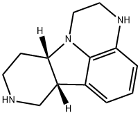 1H-Pyrido[3',4':4,5]pyrrolo[1,2,3-de]quinoxaline, 2,3,6b,7,8,9,10,10a-octahydro-, (6bR,10aS)- Struktur