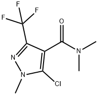 1H-Pyrazole-4-carboxamide, 5-chloro-N,N,1-trimethyl-3-(trifluoromethyl)- Struktur