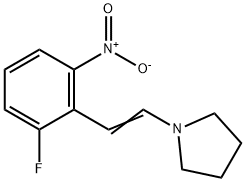 Pyrrolidine, 1-[2-(2-fluoro-6-nitrophenyl)ethenyl]- Struktur
